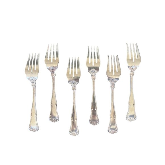 Gorham St. Regis Electro Silver Plate 6" Dessert Forks Lot of 6‎ - Picture 5 of 8